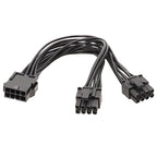8P Female To Dual 6+2Pin Male Graphics Card Power Cable 8P To Dual 8P 1 To 2 Power Adapter Cable, 8P Female To Dual 6+2Pin Male
