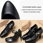 Women High Heels Comfortable Small Heel Temperament Waterproof Platform One Buckle Shoes, 34, 35, 36, 37, 38, 39, 40