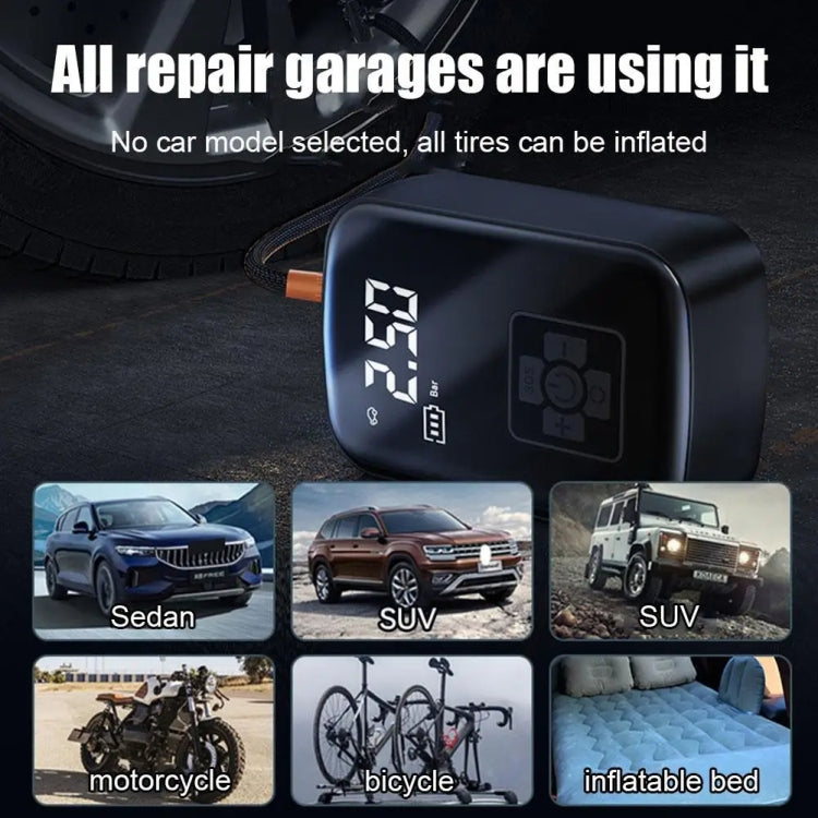 Car Portable Electric Tire Inflator Pump, Wired, Wireless Standard, Wireless Upgrade, Wireless Dual Use
