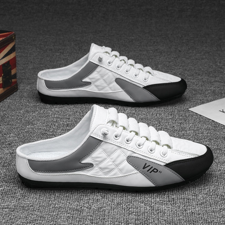 Men Wrap Toe Slippers Outer Wear Anti-Odor Driving No Heel Casual Shoes, 39, 40, 41, 42, 43, 44