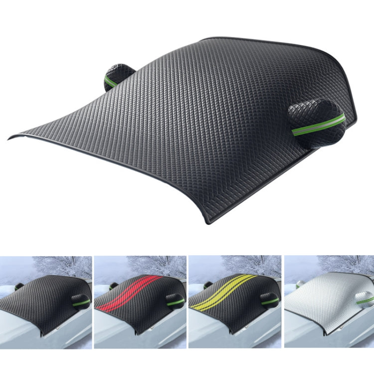 Car Front Windshield Snow and Anti-freeze Thickened Car Cover, Black Sedan, Black SUV, Black Red Sedan, Black Red SUV, Black Yellow Sedan, Black Yellow SUV, White Sedan, White SUV