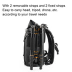 Cwatcun D113 Shoulder Leisure Camera Bag Waterproof High Capacity Outdoor Travel Photography Bag, Small Black, Large Black