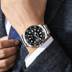 SANDA 1099 Steel Belt Electronic Watch Men Quartz Watch Simple Personalized Wristwatch