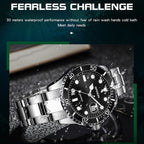 SANDA 1099 Steel Belt Electronic Watch Men Quartz Watch Simple Personalized Wristwatch