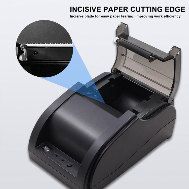 58mm USB Computer Version+Mobile Bluetooth Automatic Order Takeout Receipt Cashier Thermal Printer, US Plug, UK Plug, EU Plug