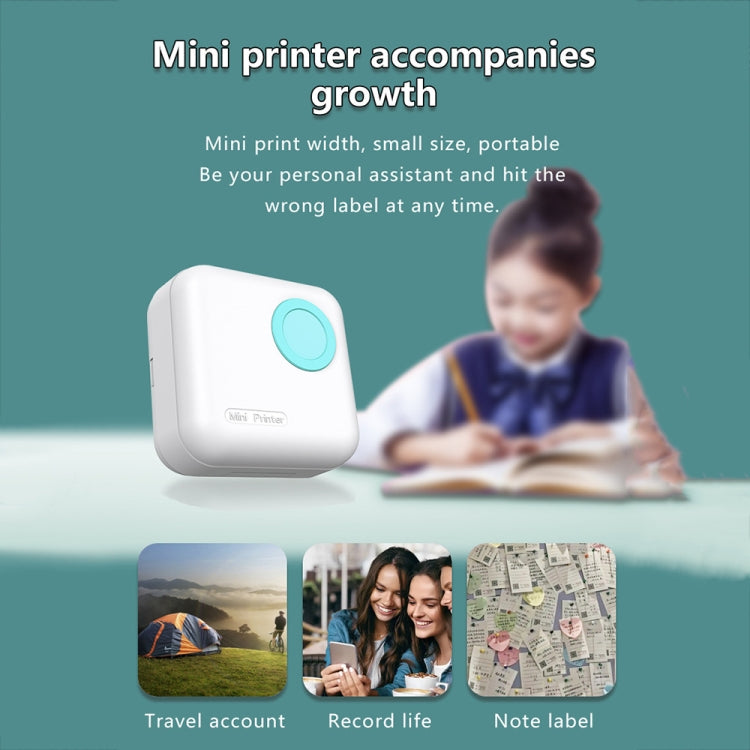 M2 Small Portable Wireless Thermal Photo Printer Student Error Question Label Printer, Black, Pink, Blue
