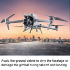 For DJI Air 3 Heightened Landing Gear Body Protection Fall and Crash Proof Folding Extension Kickstand, For DJI Air 3