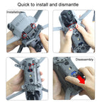 For DJI Air 3 Heightened Landing Gear Body Protection Fall and Crash Proof Folding Extension Kickstand, For DJI Air 3