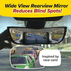 Wide-Angle Rearview Mirror Reduce Blind Spots Fits Most Cars SUVs, Wide-Angle