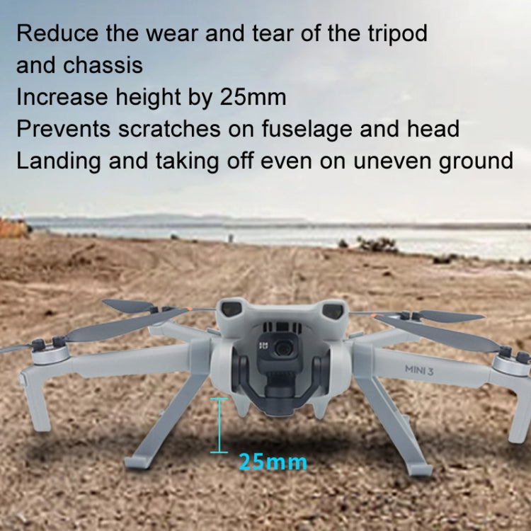 For DJI Mini 3 / Mini 3 Pro 1pair Height Increase Kickstand Landing Gear Propeller Protective Cover, For DJI Mini 3 / Mini 3 Pro