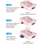 3 In 1 Type-C Docking Station USB Hub For iPad / Phone Docking Station, 3H HDMI+PD+USB3.0  White, 3C USB3.0+USB2.0 x 2 White, 3A USB3.0+USB2.0 x 2 White, 3H HDMI+PD+USB3.0 Pink, 3C USB3.0+USB2.0 x 2 Pink, 3A USB3.0+USB2.0 x 2 Pink