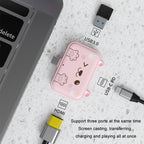 3 In 1 Type-C Docking Station USB Hub For iPad / Phone Docking Station, 3H HDMI+PD+USB3.0  White, 3C USB3.0+USB2.0 x 2 White, 3A USB3.0+USB2.0 x 2 White, 3H HDMI+PD+USB3.0 Pink, 3C USB3.0+USB2.0 x 2 Pink, 3A USB3.0+USB2.0 x 2 Pink
