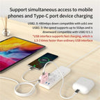 3 In 1 Type-C Docking Station USB Hub For iPad / Phone Docking Station, 3H HDMI+PD+USB3.0  White, 3C USB3.0+USB2.0 x 2 White, 3A USB3.0+USB2.0 x 2 White, 3H HDMI+PD+USB3.0 Pink, 3C USB3.0+USB2.0 x 2 Pink, 3A USB3.0+USB2.0 x 2 Pink