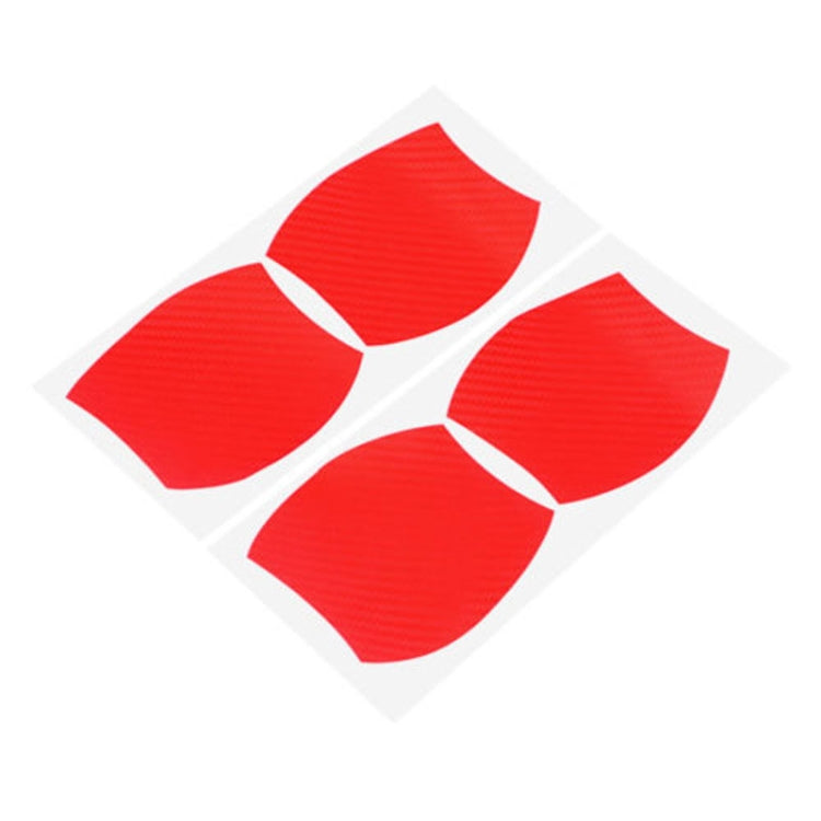 3 Sets Car Door Wrist Handle Protective Stickers Carbon Fiber Handle Protector