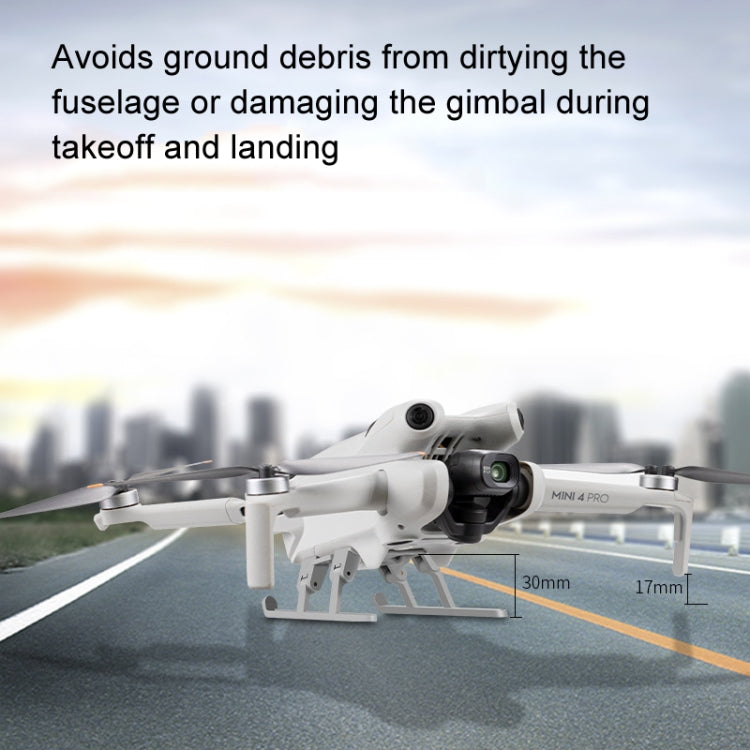 For DJI Mini 4 Pro Landing Gear Base Gimbal Protector Folding Booster Kickstand, For DJI Mini 4 Pro