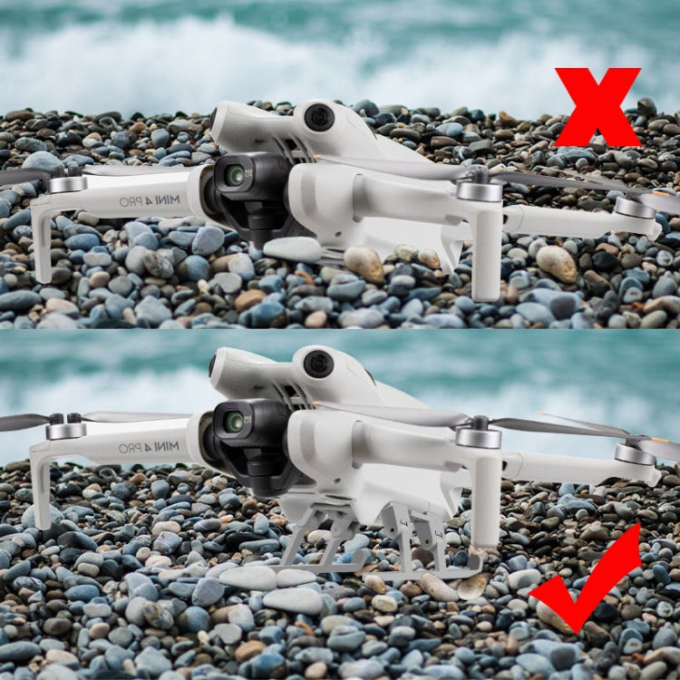 For DJI Mini 4 Pro Landing Gear Base Gimbal Protector Folding Booster Kickstand, For DJI Mini 4 Pro
