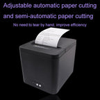 80mm USB+Network Port Thermal Receipt Printer Store Cashier Printer, US Plug, EU Plug, UK Plug