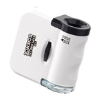 60x Portable Mini Microscope Pendant With LED Lights Outdoor Exploration Observation Fun Kids Toys
