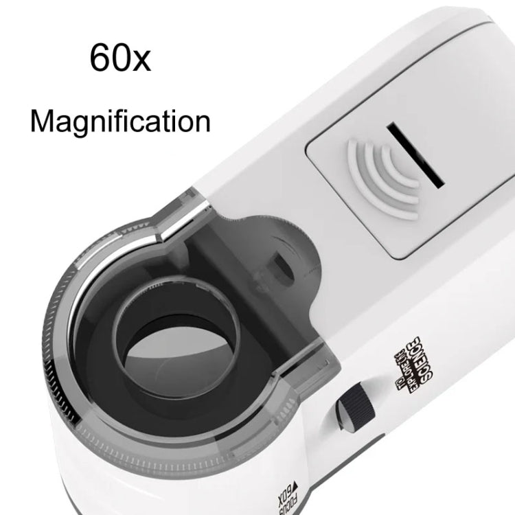 60x Portable Mini Microscope Pendant With LED Lights Outdoor Exploration Observation Fun Kids Toys