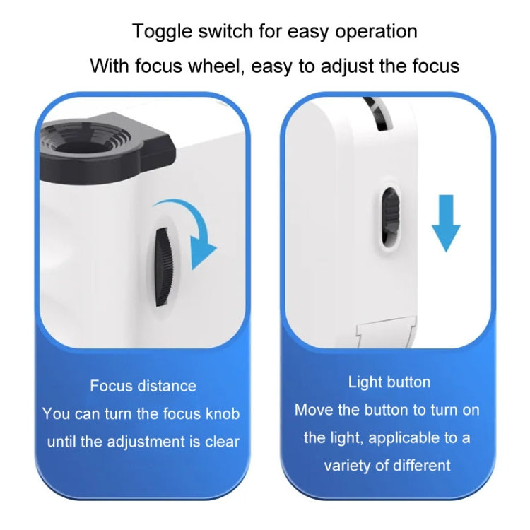 60x Portable Mini Microscope Pendant With LED Lights Outdoor Exploration Observation Fun Kids Toys