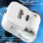 60x Portable Mini Microscope Pendant With LED Lights Outdoor Exploration Observation Fun Kids Toys