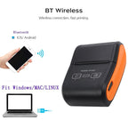 58mm Portable Logistics Takeaway Receipt Bluetooth Thermal Printer, US Plug, EU Plug, UK Plug