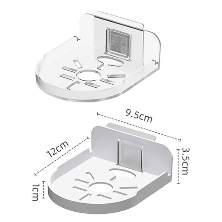 Traceless Wall Mounted Camera Bracket Home No-Punch Surveillance Rack Router Shelf, Transparent