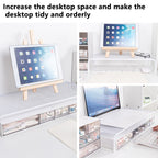 Computer Monitor Elevated Bracket Desk Wrought Iron Rack Organizer, Standard Single Layer, Deepen Single Layer, Double Layer, Double Layer Split, Deepen Dual Layer, Deepen Dual Layer Split