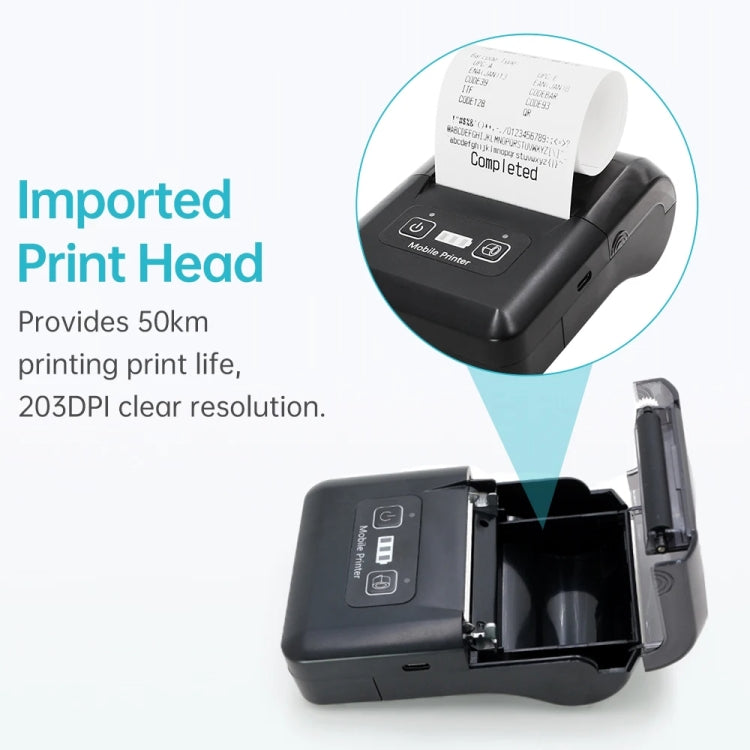 58mm Portable USB Charging Home Phone Bluetooth Thermal Printer, US Plug, EU Plug, UK Plug