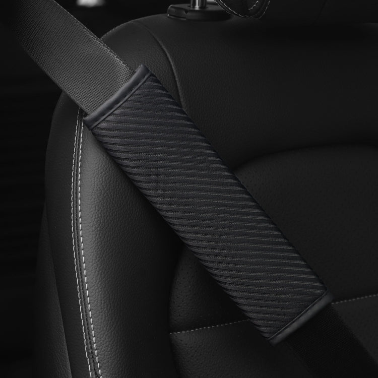 3D Striped Mesh Car Seat Belt Cover Shoulder Pads