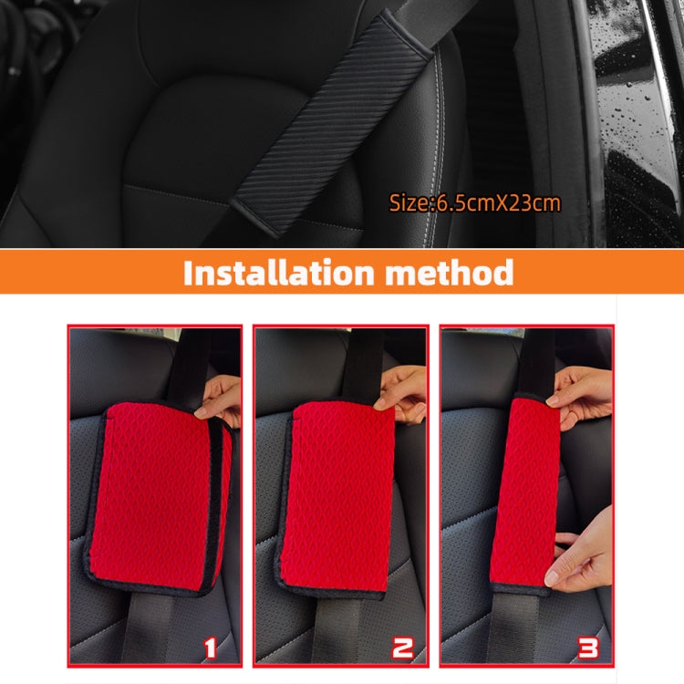 3D Striped Mesh Car Seat Belt Cover Shoulder Pads