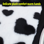 Plush Heart Pattern Car Center Console Cover Mat, 32x19cm
