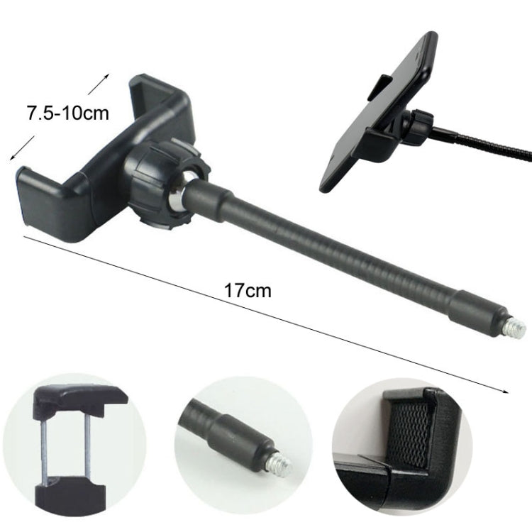 Live Beauty Ring Light Phone Clip 360 Rotating Heads Hose Clamp Stand, 360 Rotating Heads Hose Clamp Stand