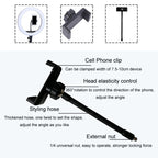 Live Beauty Ring Light Phone Clip 360 Rotating Heads Hose Clamp Stand, 360 Rotating Heads Hose Clamp Stand