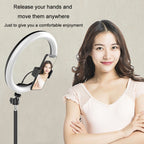 Live Beauty Ring Light Phone Clip 360 Rotating Heads Hose Clamp Stand, 360 Rotating Heads Hose Clamp Stand