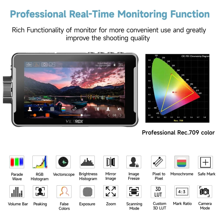 5.5 Inch Camera Studio Monitors 4K HDMI 3D LUT Director Monitor, VILTROX DC550 Lite, VILTROX DC550 Button Model, VILTROX DC550 Touch Model, VILTROX DC550 Pro