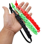 5pcs/Set Motorcycle Electric Two-Wheeler Non-Damaging Anti-Skid Chain Ties, Black, Green, Red