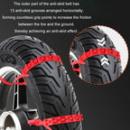 5pcs/Set Motorcycle Electric Two-Wheeler Non-Damaging Anti-Skid Chain Ties, Black, Green, Red