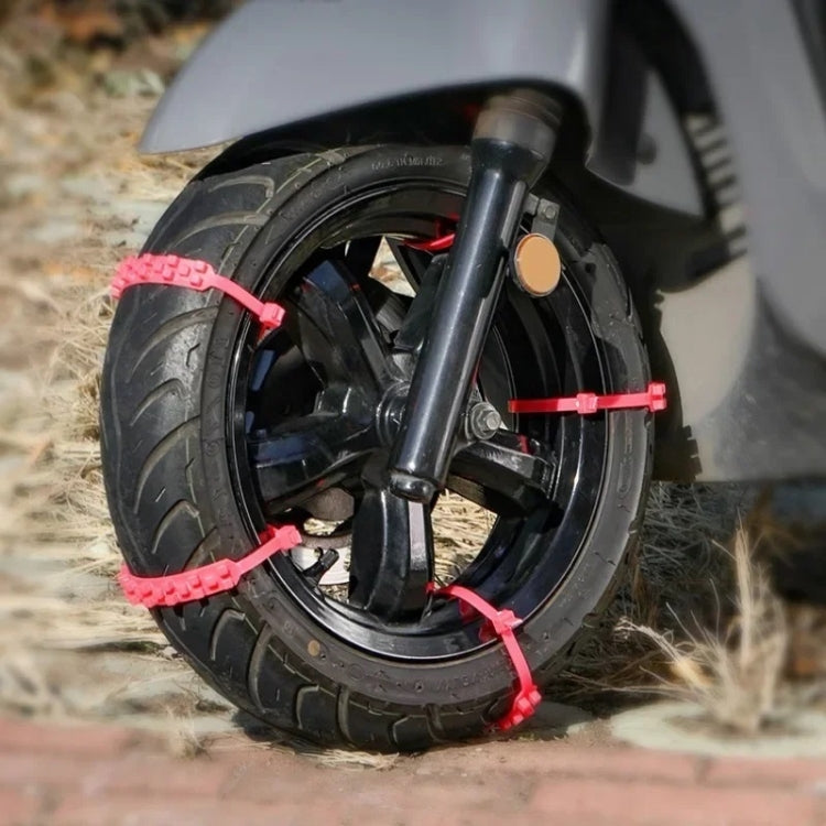 5pcs/Set Motorcycle Electric Two-Wheeler Non-Damaging Anti-Skid Chain Ties, Black, Green, Red