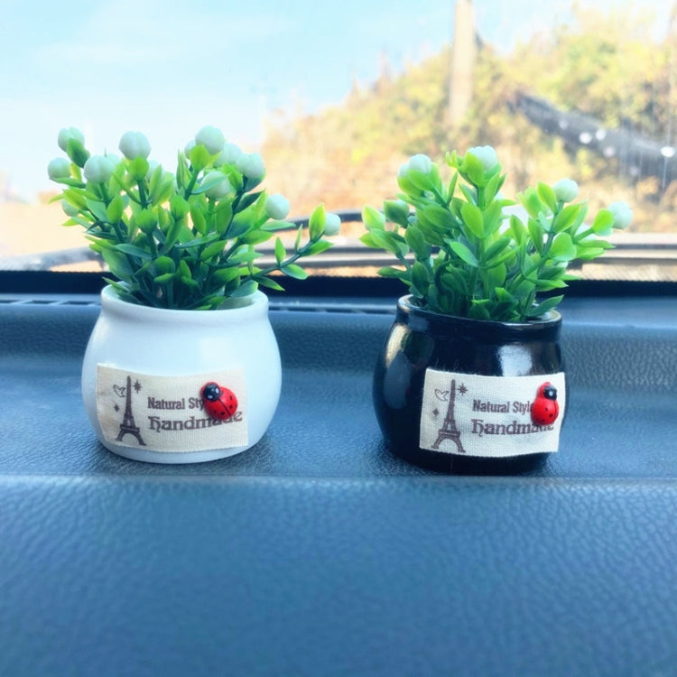 Mini Car Potted Ornaments Decoration Simulated Flower Pots, Lucky Fruit White Bottle, Lucky Fruit Black Bottle, Stop Talking Jar, Zen Jar