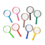 4pcs Children Color Magnifier 60mm Handheld Plastic Magnifying Glass, Color Random Delivery, 60mm 5X