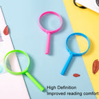 4pcs Children Color Magnifier 60mm Handheld Plastic Magnifying Glass, Color Random Delivery, 60mm 5X