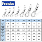 5pcs /Pack PROBEROS DAC006 Lure Baits 8-Type Rings Connector High-Speed Bearing Swivel Oval Pin Fishing Gear Accessories, 22mm, 23mm, 25mm, 30mm, 35mm