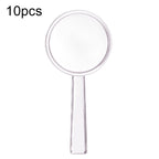 10pcs 3X Magnifying Glass Plastic Transparent Integrated Handheld HD Children Toy Magnifier, 40mm, 28mm