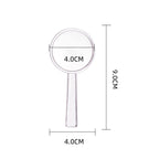 10pcs 3X Magnifying Glass Plastic Transparent Integrated Handheld HD Children Toy Magnifier, 40mm, 28mm
