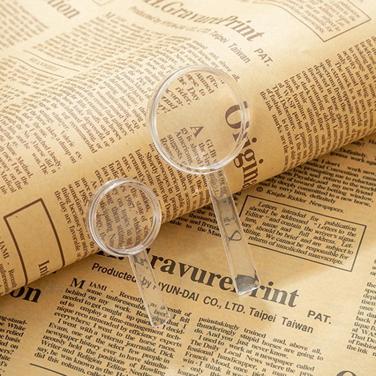 10pcs 3X Magnifying Glass Plastic Transparent Integrated Handheld HD Children Toy Magnifier, 40mm, 28mm