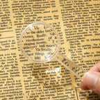 10pcs 3X Magnifying Glass Plastic Transparent Integrated Handheld HD Children Toy Magnifier, 40mm, 28mm