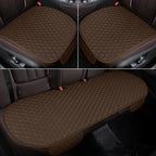 Non-Slip Rhombus Imitation Linen Car Seat Cushion, Brown Front Row, Beige Front Row, Black Front Row, Gray Front Row, Black Back Row, Gray Back Row, Beige Back Row, Brown Back Row