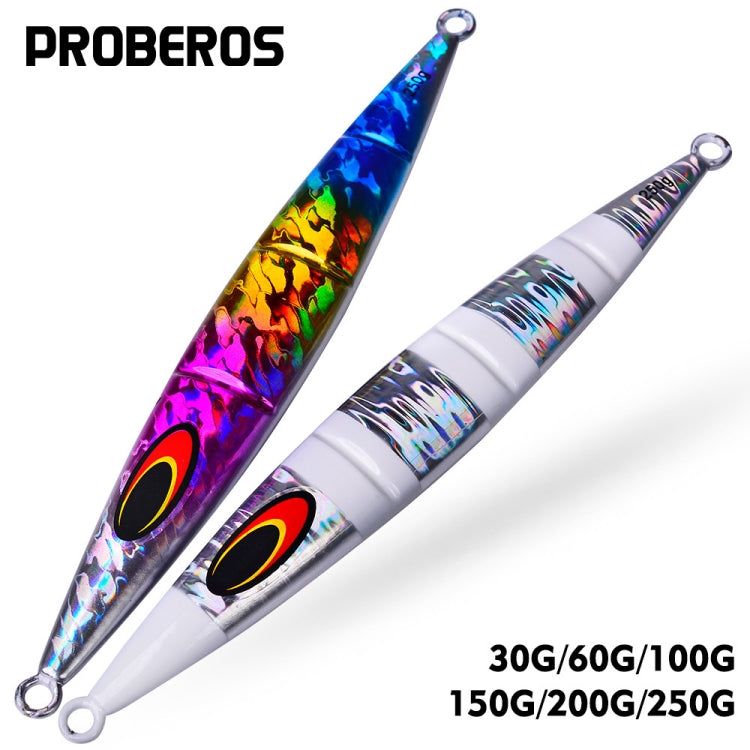 PROBEROS F125 Jogging Steelhead Deep Sea Boat Fishing Lure Rapid Sinking Sea Fishing Fake Bait, 30g, 60g, 100g, 150g, 200g, 250g