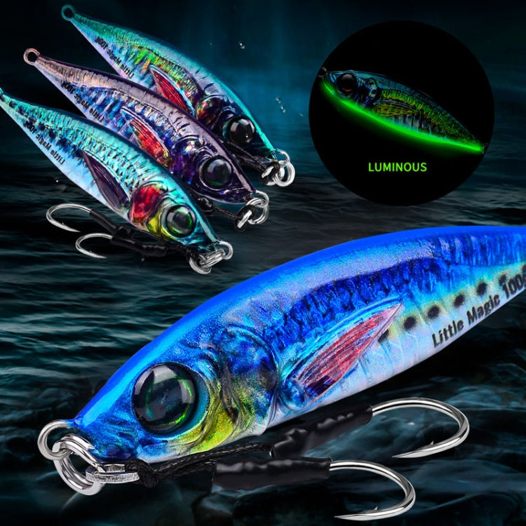 PROBEROS LF137 3D Spray Painted Bionic Lure Warp Bass Leader Fish Long Casting Freshwater Sea Luminous Fishing Bait, 28g, 40g, 60g, 80g, 100g, 120g, 150g, 180g, 200g